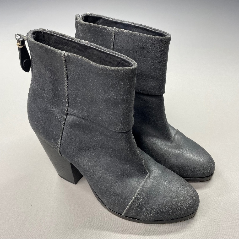 Rag & Bone Boots Womens 10 40 black patina leather ankle booties boho indie